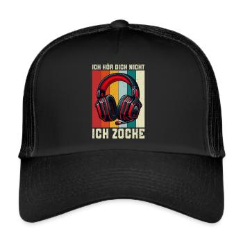 Jeux Gamer Gamer Lecteur vidéo Console PC Jeux - Casquette trucker  - noir/noir - Devant