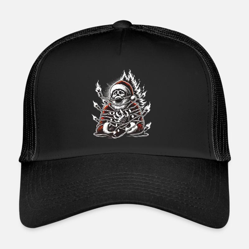 Weihnachtsmann Stromschlag Düsteres Kunstwerk Trucker Cap