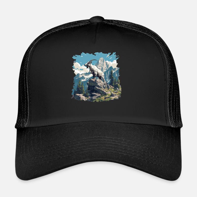 Ziegen Ziege - Trucker Cap - Schwarz/Schwarz