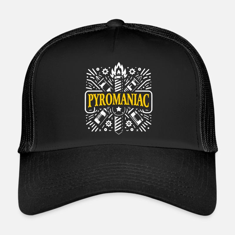 Pyrotechnik Silvester Feuerwerk Neujahr - Trucker Cap - Schwarz/Schwarz