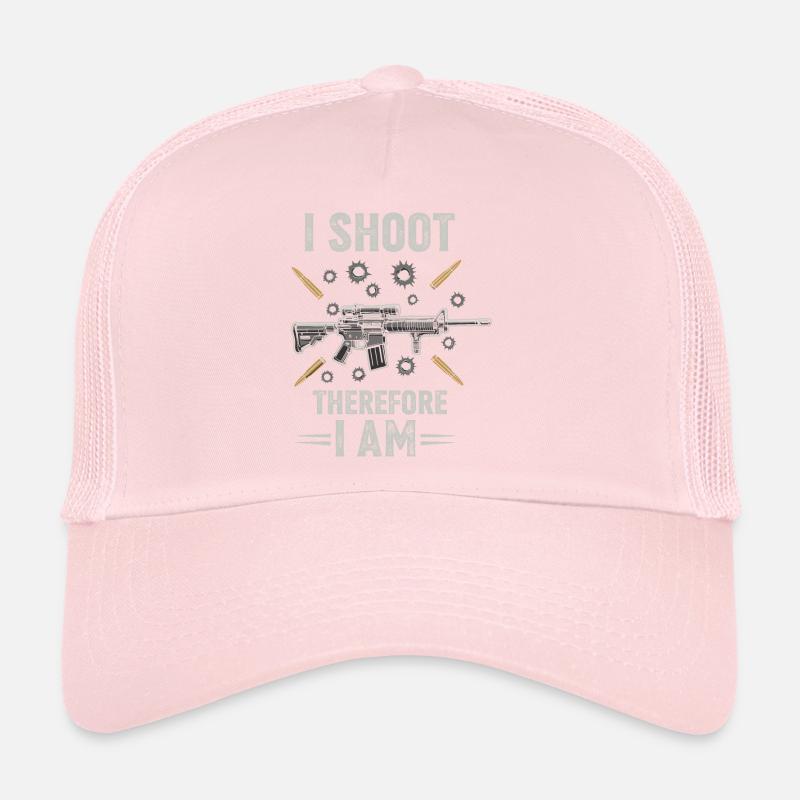 I shoot, therefore I am. Trucker Cap