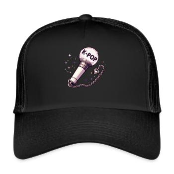 K-Pop Koreanischer Musik Kpop Fans Kdrama - Trucker Cap - Schwarz/Schwarz - Vorne