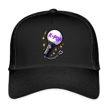 K-Pop Koreanischer Musik Kpop Fans Kdrama - Trucker Cap - Schwarz/Schwarz - Vorne