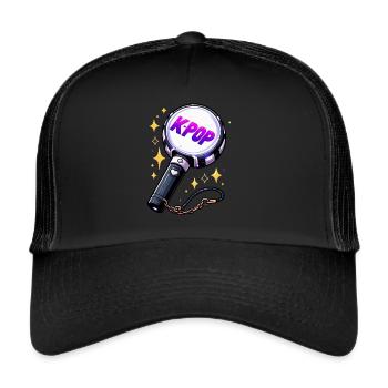 K-Pop Koreanischer Musik Kpop Fans Kdrama - Trucker Cap - Schwarz/Schwarz - Vorne