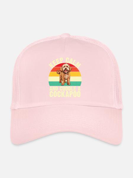 Cadeaux Cockapoo - Casquette trucker  - rose pâle - Devant