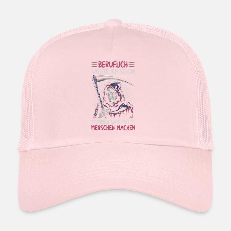 Sarcastic Grim Reaper Black Humor Dark Trucker Cap