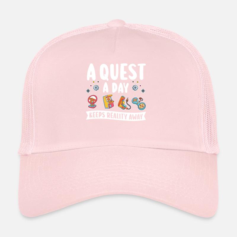 Gamer A Quest A Day Spielen Trucker Cap
