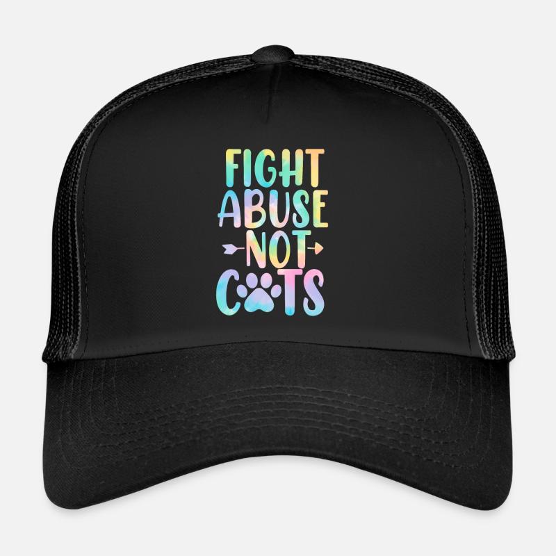 Lutter contre les abus Pas les chats Tie Dye Refuge Foster Casquette trucker 