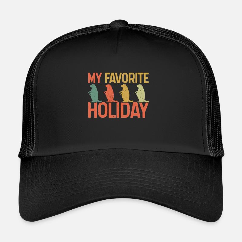 Ma silhouette préférée de marmottes des Fêtes Casquette trucker 