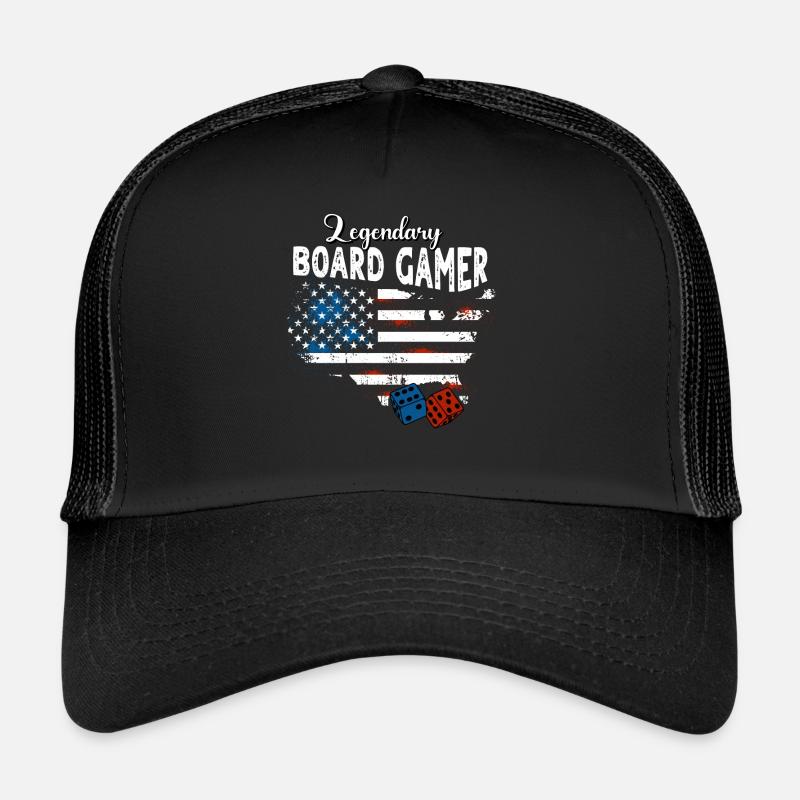 Brettspieler US - Trucker Cap - Schwarz/Schwarz