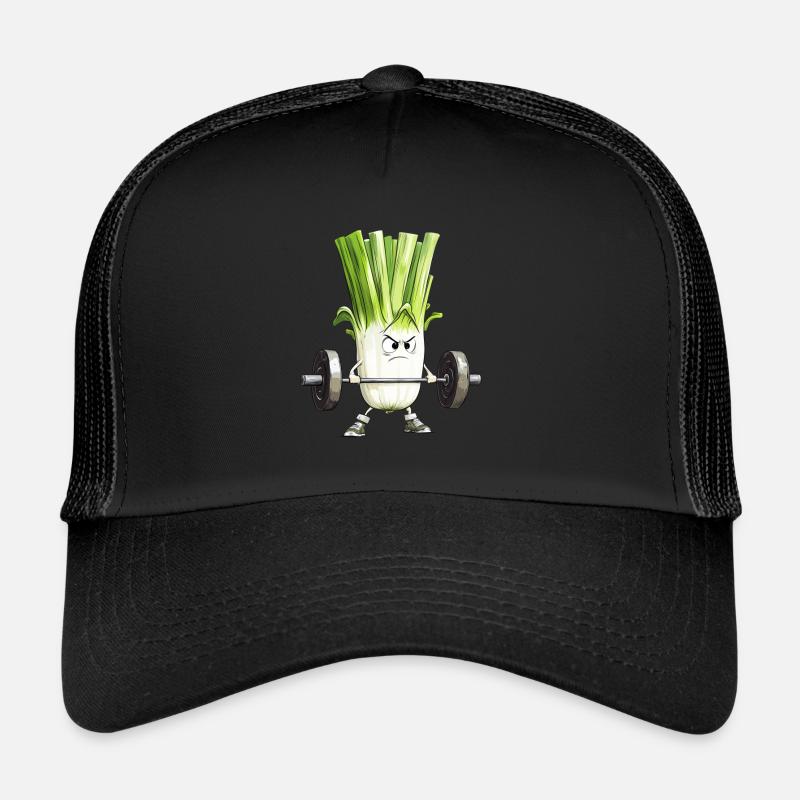 Deadlifting leek Trucker Cap