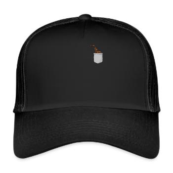 Saxophone Pocket - Trucker Cap - Schwarz/Schwarz - Vorne