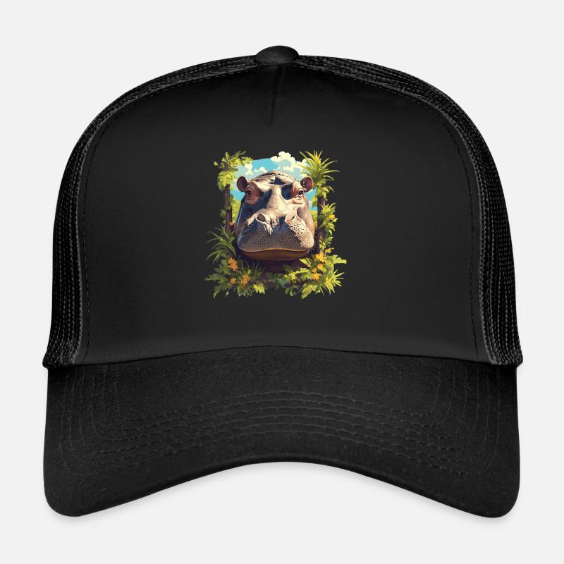 Nilpferd Flußpferd Trucker Cap
