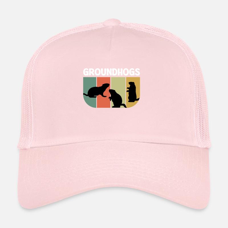 Groundhogs Retro Silhouetten Grafik Trucker Cap
