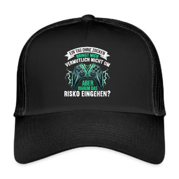 Gaming Gamer Gamer Video Player Console PC Gaming - Trucker Cap - black/black - Front
