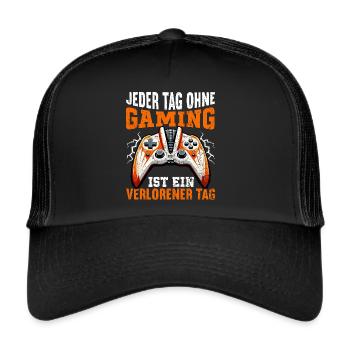 Gaming Gamer Gamer Video Player Console PC Gaming - Trucker Cap - black/black - Front