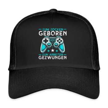 Gaming Gamer Gamer Video Player Console PC Gaming - Trucker Cap - black/black - Front