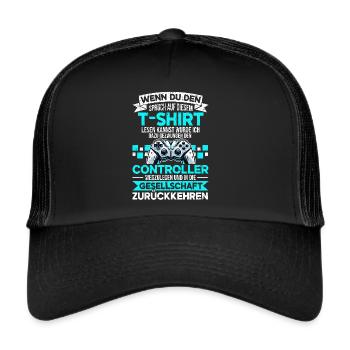 Gaming Gamer Gamer Video Player Console PC Gaming - Trucker Cap - black/black - Front