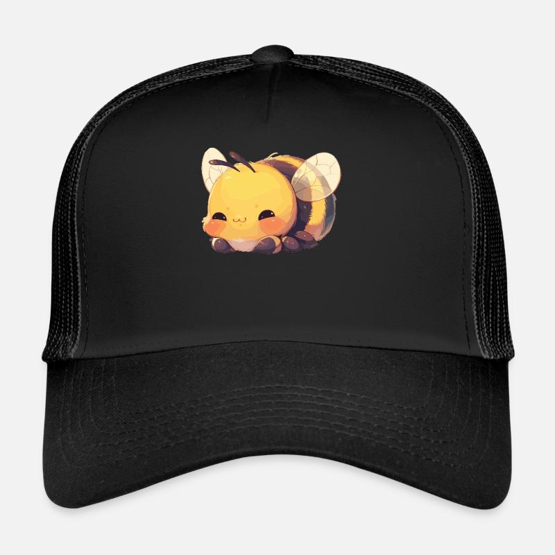 Bienen Biene - Trucker Cap - Schwarz/Schwarz