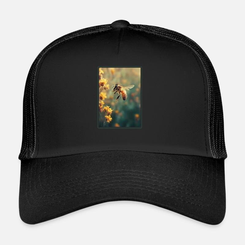Bienen Biene - Trucker Cap - Schwarz/Schwarz