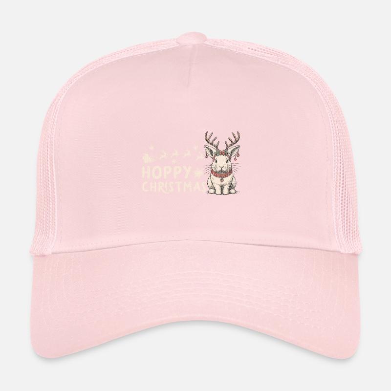 Hoppy Noël Drôle Lapin de Noël Casquette trucker 