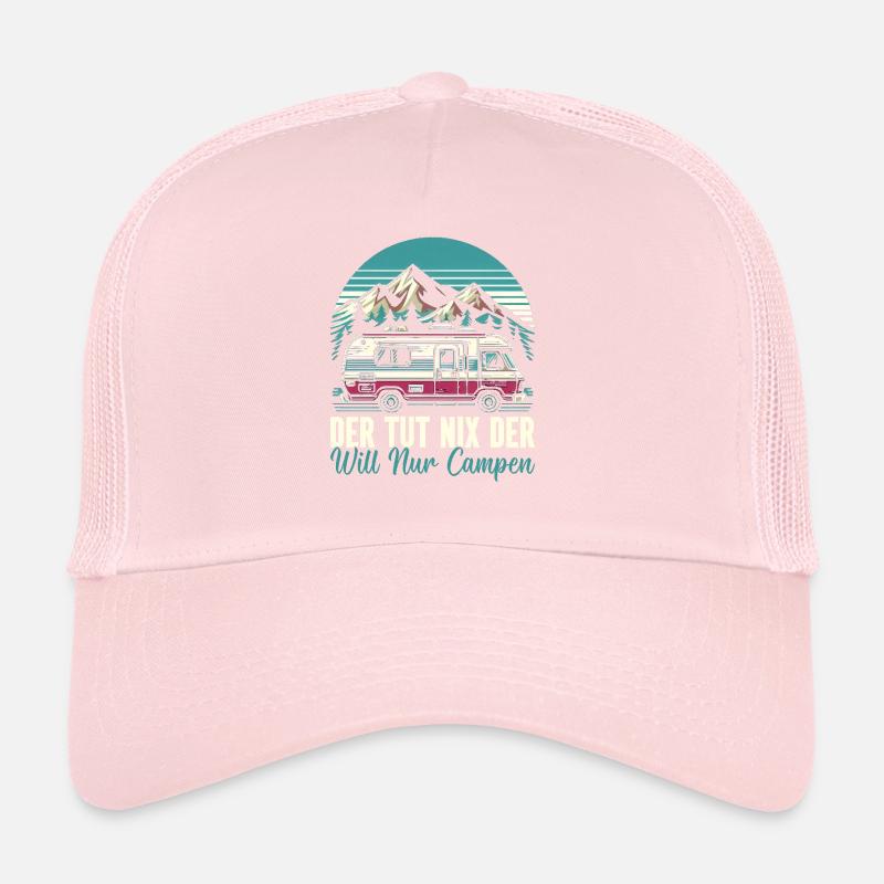Camper Caravan Campfire Camping holiday Trucker Cap