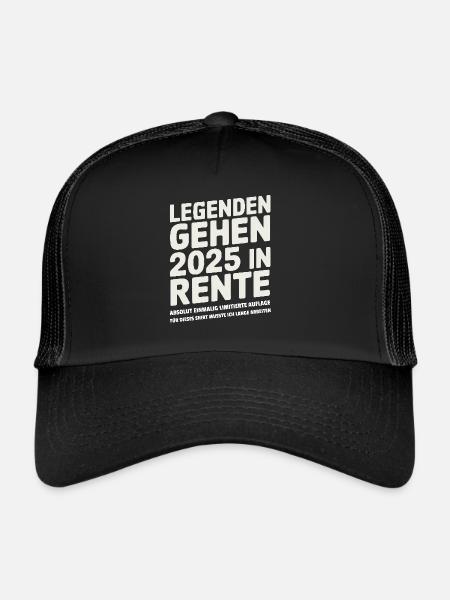 Les légendes prendront leur retraite en 2025 - Casquette trucker  - noir/noir - Devant