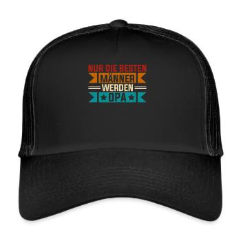 Grandpa, Grandpa, Grandpa, Grandpapa - Trucker Cap - black/black - Front