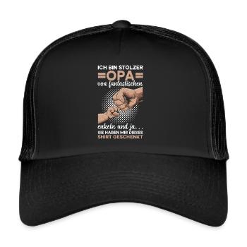Grandpa, Grandpa, Grandpa, Grandpapa - Trucker Cap - black/black - Front