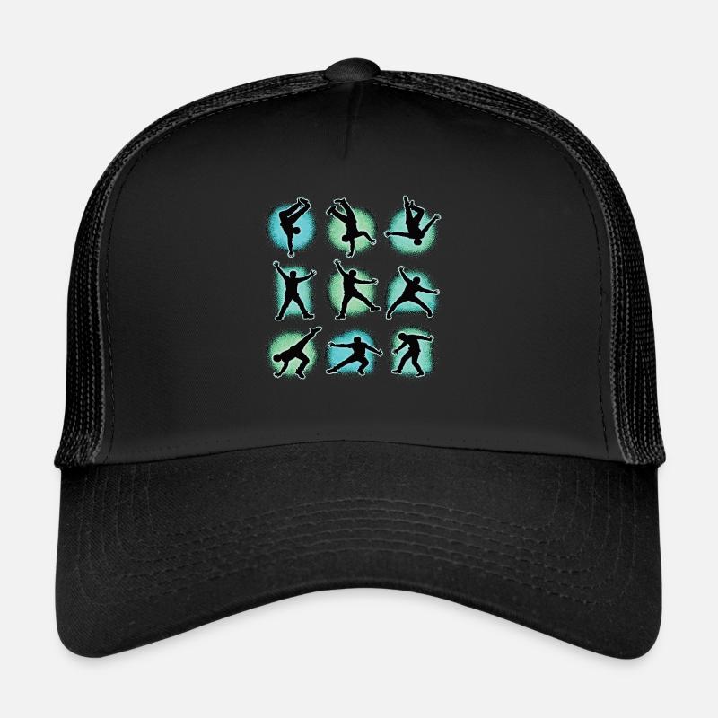 Breakdance Kinder für Tanz Breakdancer - Trucker Cap - Schwarz/Schwarz