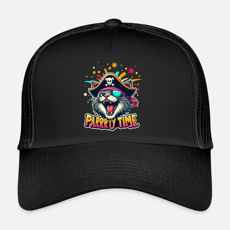 Carnival Cat Pirate Costume Party Time Cologne Alaaf Trucker Cap