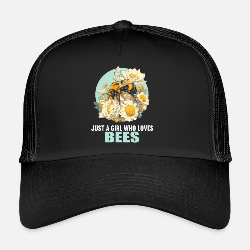 Bienen Biene - Trucker Cap - Schwarz/Schwarz