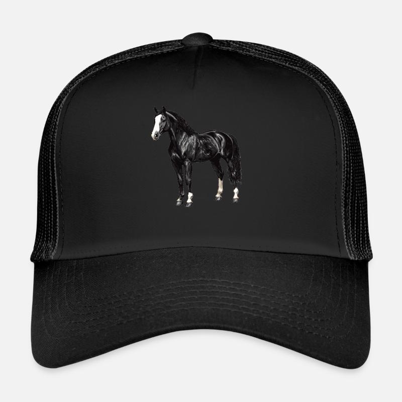 Pferde Pferd - Trucker Cap - Schwarz/Schwarz
