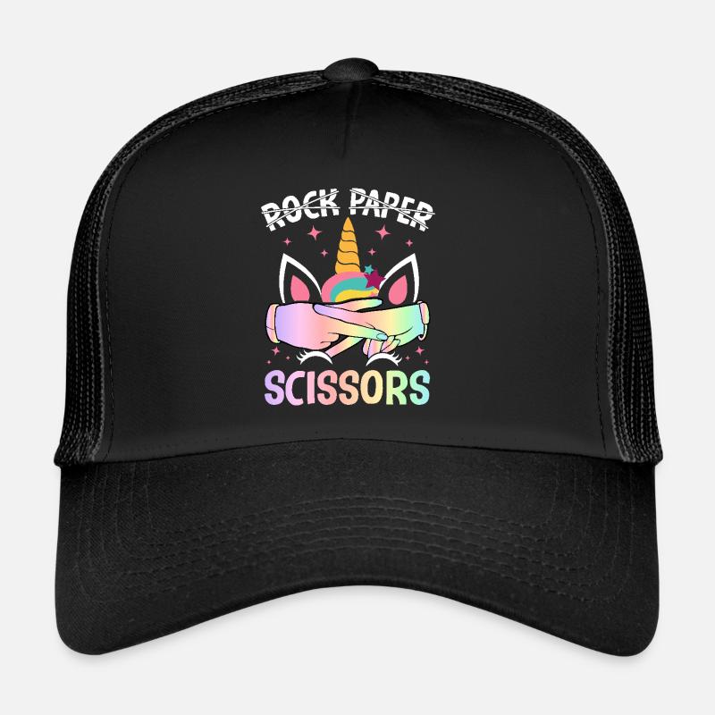 Drôle Lesbienne Pride LGBTQ Rock Papier Ciseaux Casquette trucker 