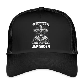 Jesus Christlich Katholiken Gläubiger Gottesdienst - Trucker Cap - Schwarz/Schwarz - Vorne