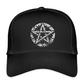 Torn Pentagram Occult Sign - Trucker Cap - black/black - Front