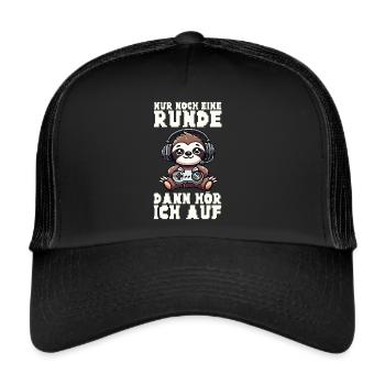 Just one more round then I'll stop sloth - Trucker Cap - black/black - Front