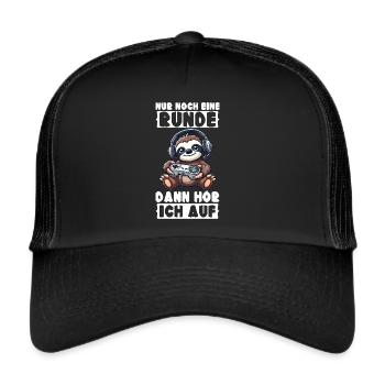 Just one more round then I'll stop sloth - Trucker Cap - black/black - Front
