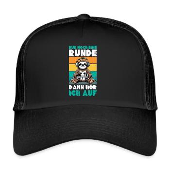 Just one more round then I'll stop sloth - Trucker Cap - black/black - Front
