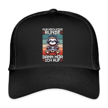 Just one more round then I'll stop sloth - Trucker Cap - black/black - Front