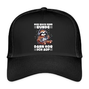 Just one more round then I'll stop sloth - Trucker Cap - black/black - Front
