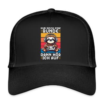 Just one more round then I'll stop sloth - Trucker Cap - black/black - Front