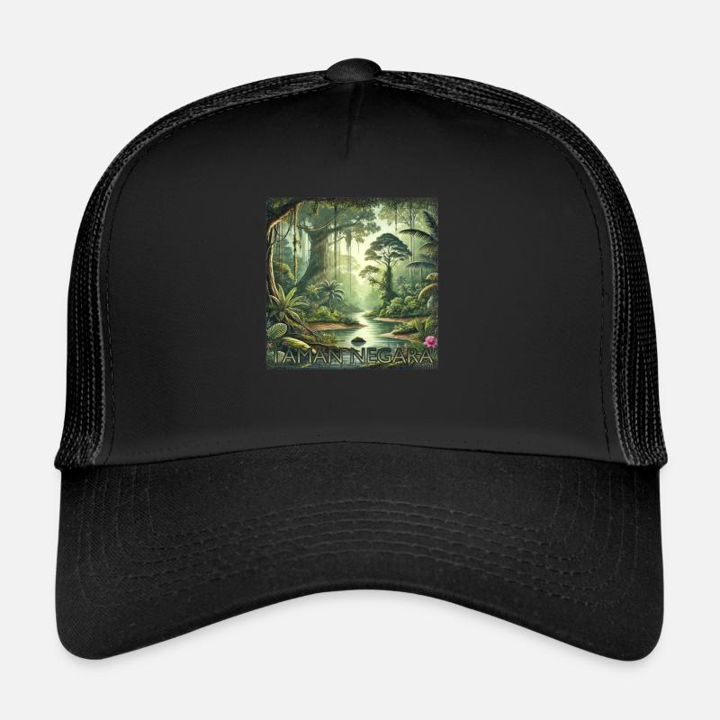 Taman Negara Forêt tropicale Malaisie Rivière tropicale Casquette trucker 