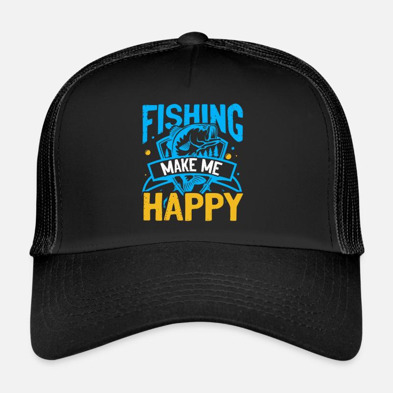 La pêche me rend heureux Casquette trucker 