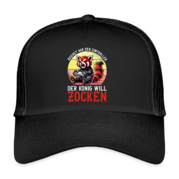 Hands me the controller the king wants to gamble - Trucker Cap - black/black - Front