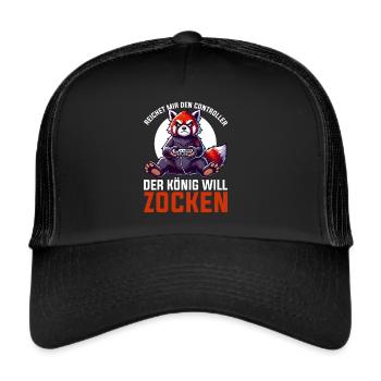 Hands me the controller the king wants to gamble - Trucker Cap - black/black - Front