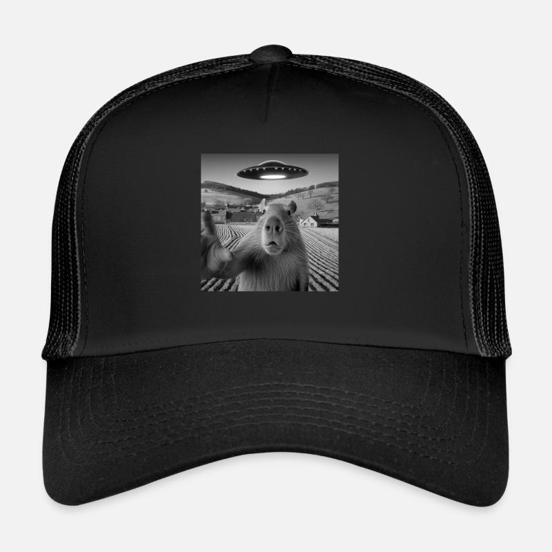 Alien Encounter Capybara Selfie Casquette trucker 