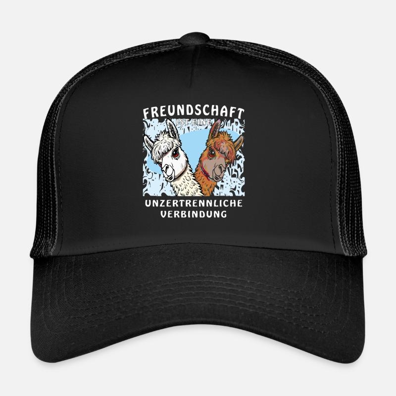L’AMITIÉ DE L’ALPAGA INSÉPARABLE Casquette trucker 