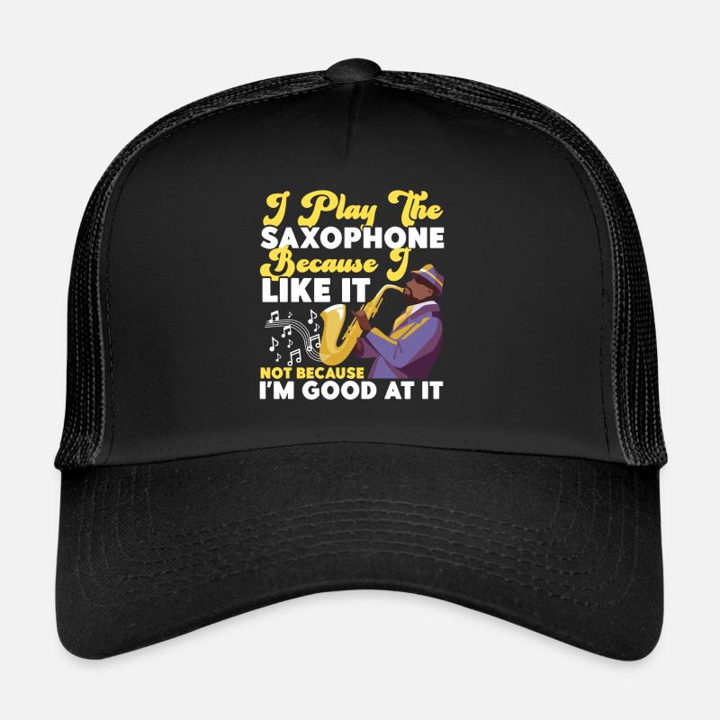 Saxophone Je joue du saxophone Casquette trucker 
