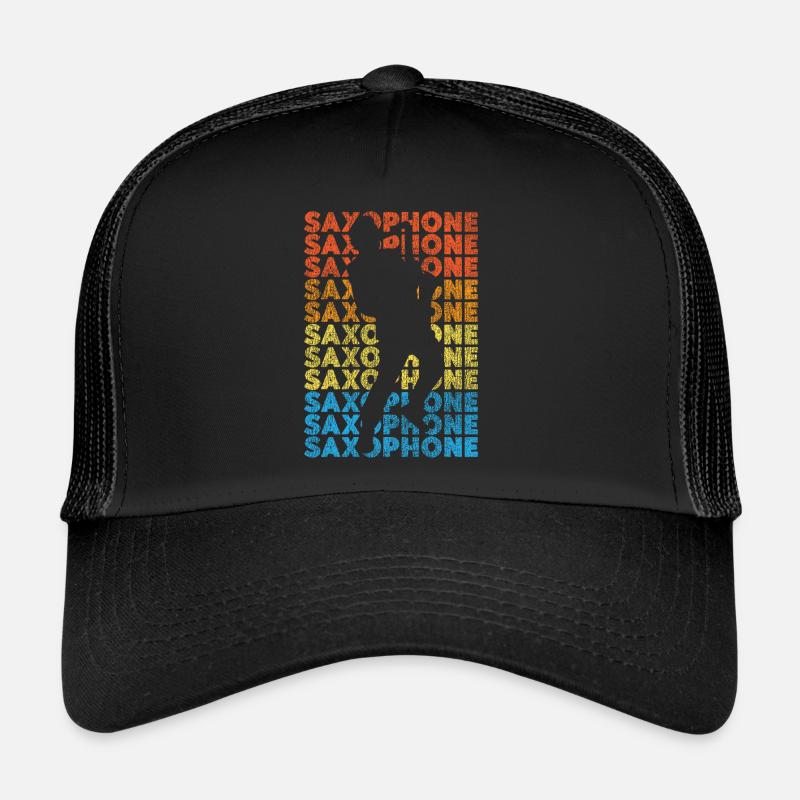 Saxophone Retro Vintage Saxophone Trucker Cap